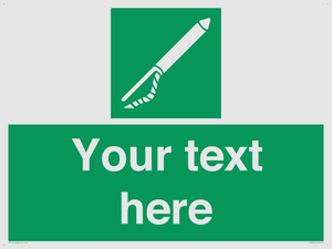 Custom sign safe condition Line throwing appliance